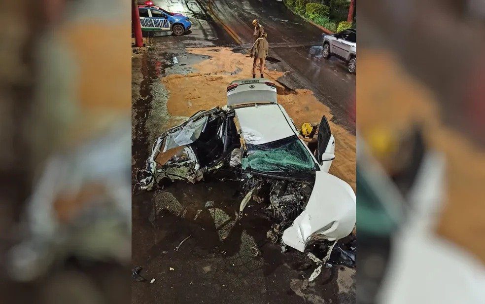 goias carro destruido anápolis