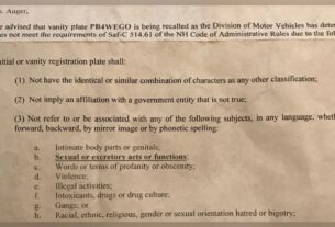 The recall letter from the Department of Safety Division of Motor Vehicles addressed to Wendy Auger.